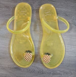 I.N.C Yellow Jelly Pineapple Sandals